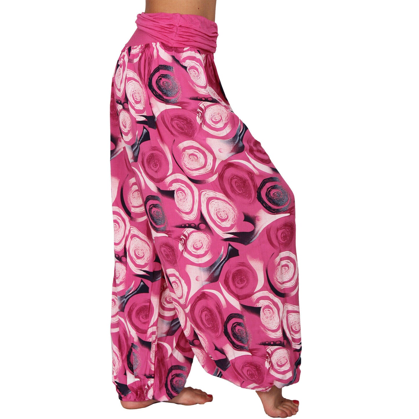 Casual Floral Print Women Harem Pants