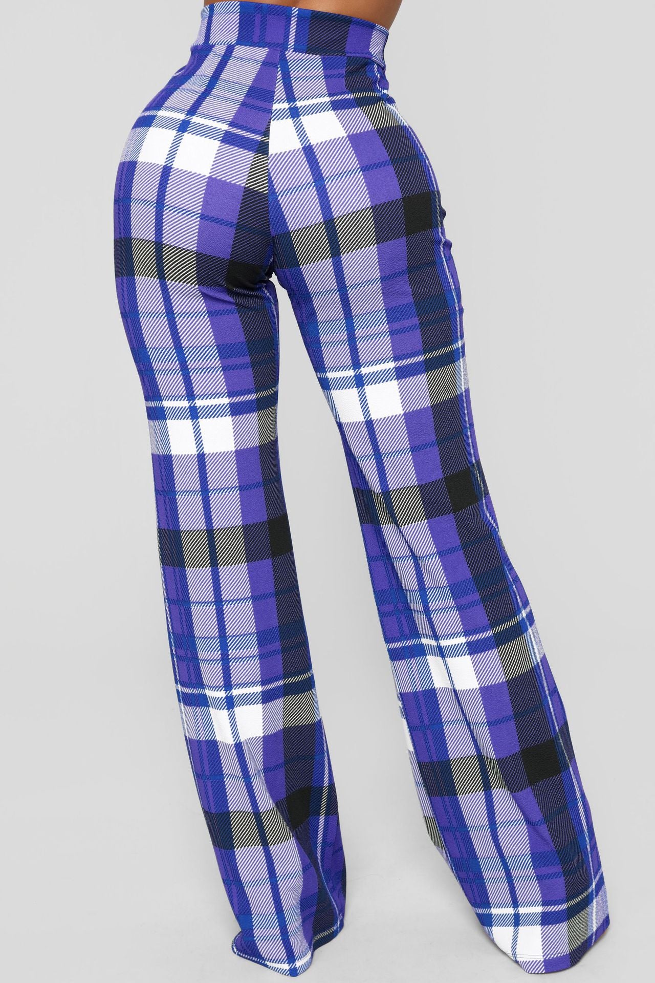 Women Plaid Casual Pants