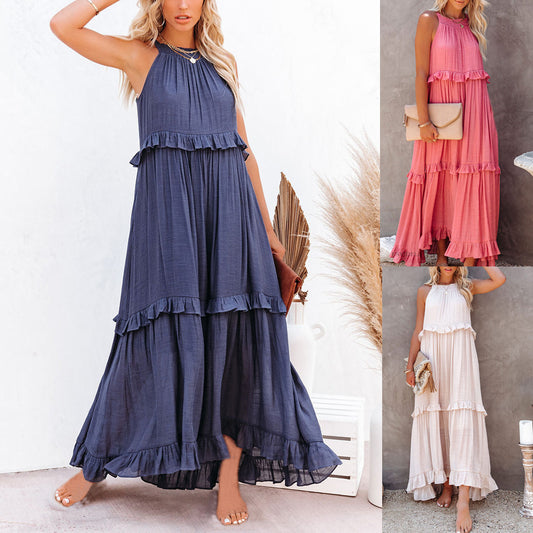 Summer Irregular Design Long Holiday Dresses