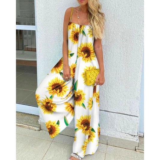 Casual High Waist Loose Jumpsuits-STYLEGOING
