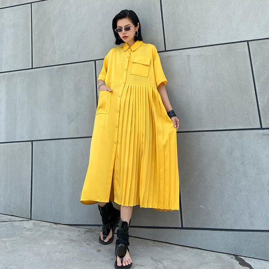 Designed Summer Short Sleeves Long Cozy Dresses