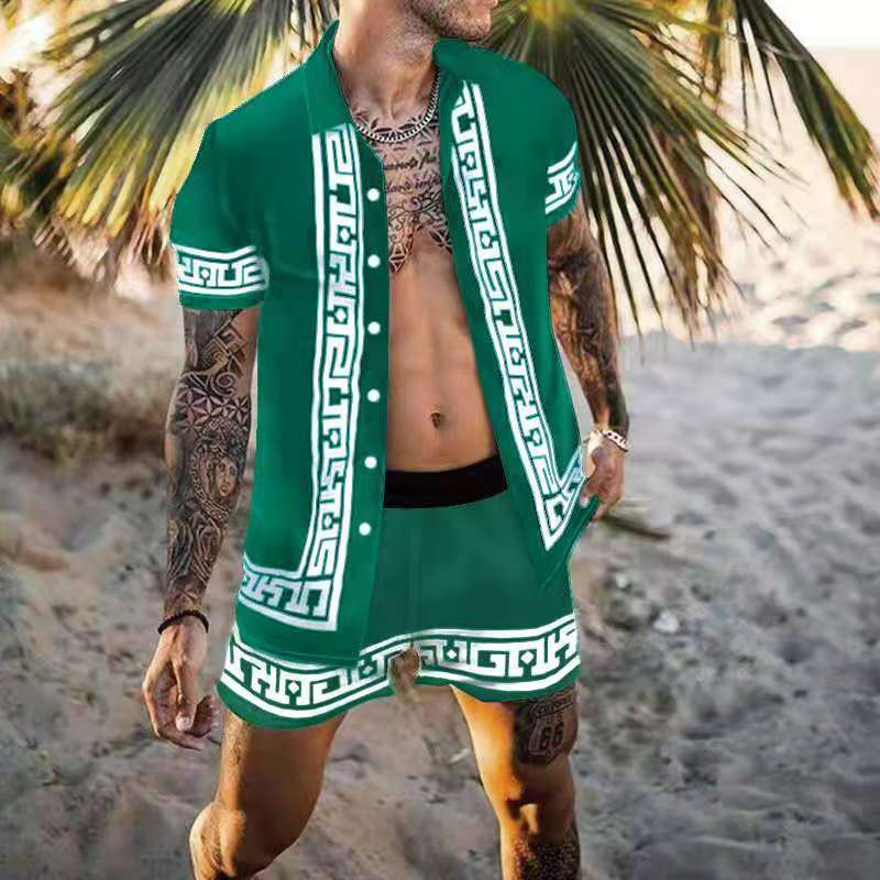Casual Summer Beach Shorts&shirts for Men-STYLEGOING