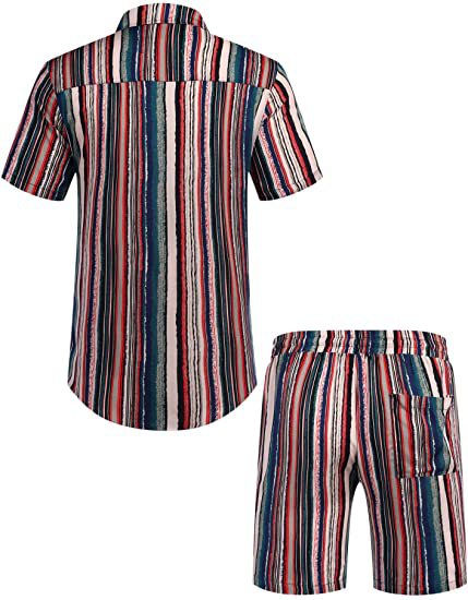 Leisure Summer Men's Short Sleeves Shirts and Shorts