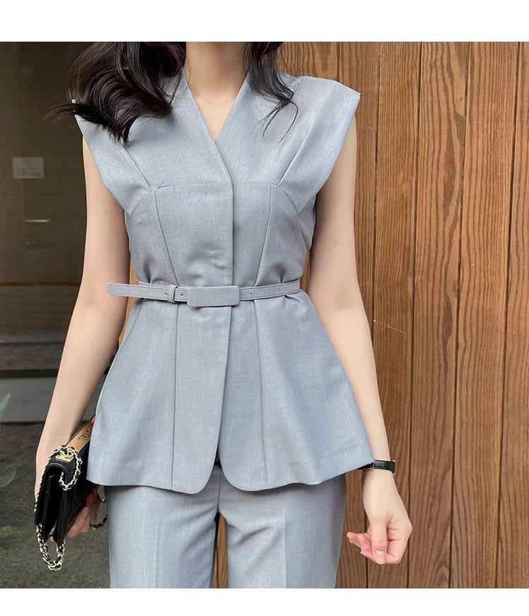 Elegant Office Lady Summer Two Pieces Suits