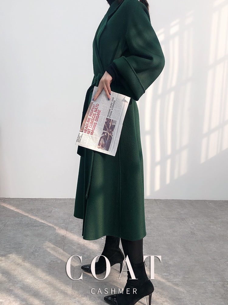Luxury Woolen Winter Long Overcoat for Women