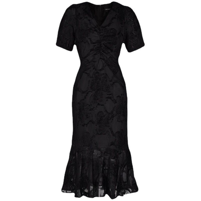 Women Black Lace Plus Sizes Mermaid Dresses