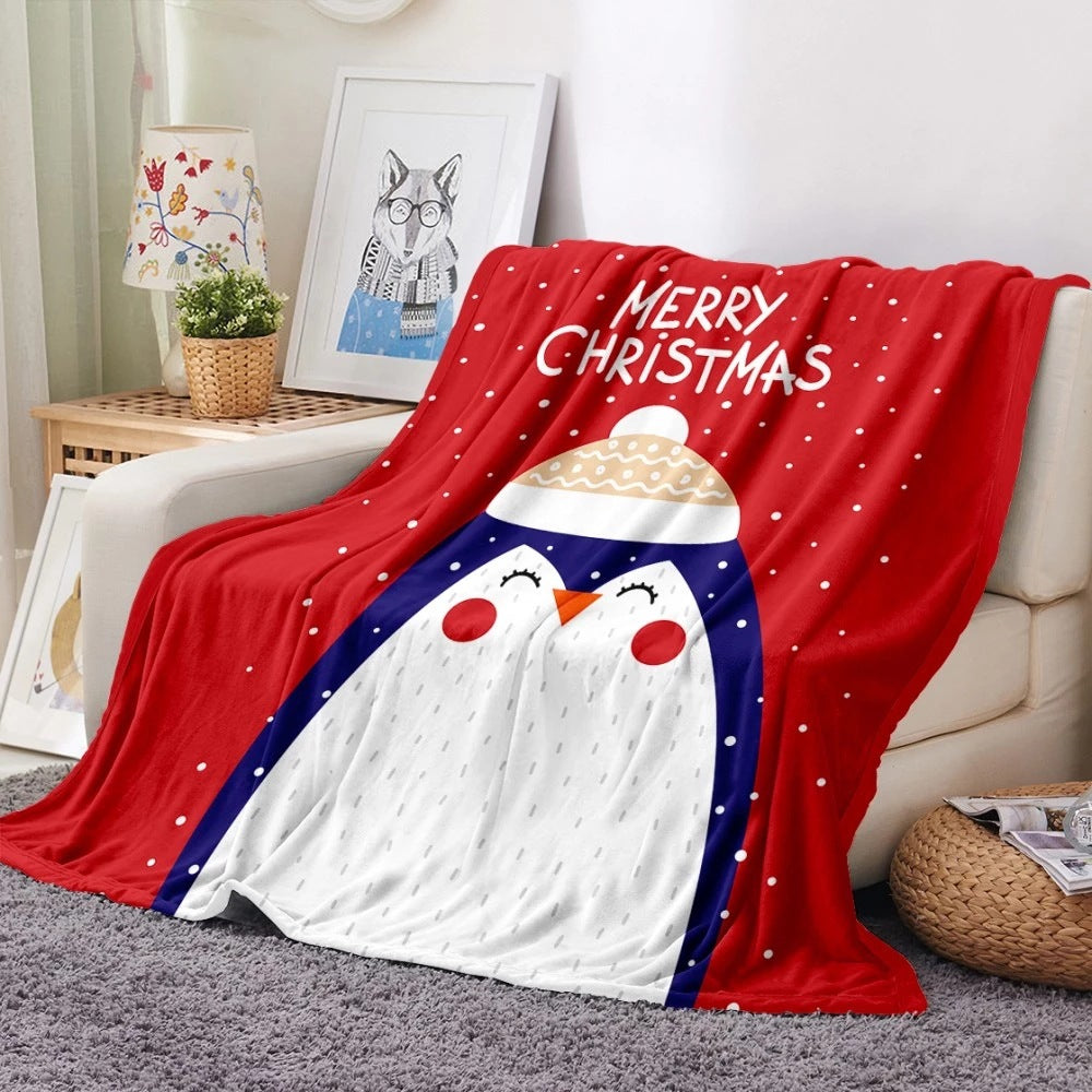 Merry Christmas Fleece Blankets for Gifts