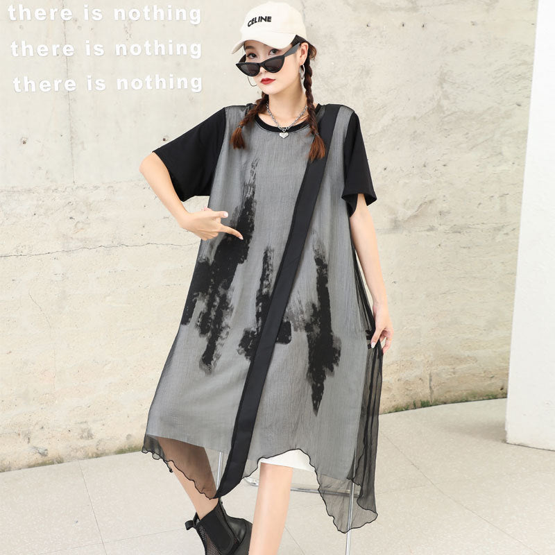 Summer Irregular Plus Sizes Women Loose Dresses