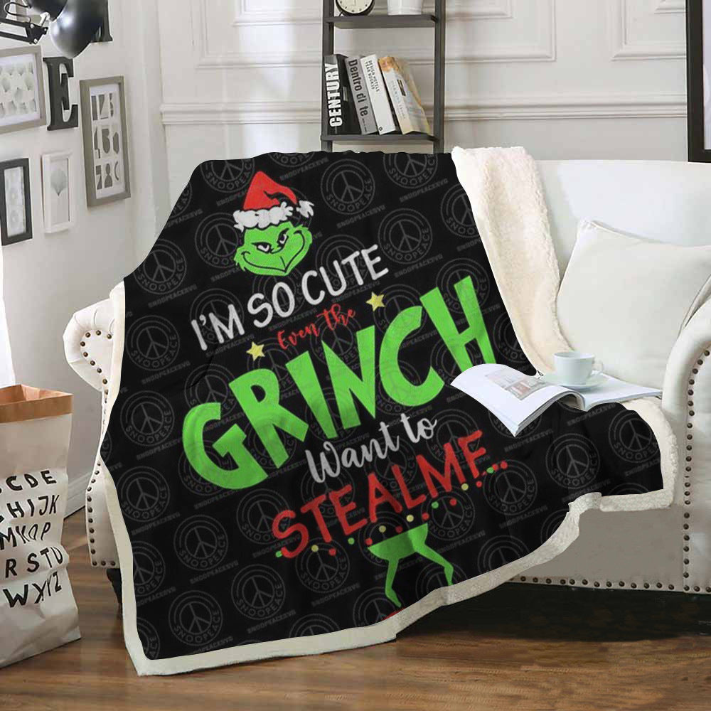 Christmas Grinch Soft Throw Blankets