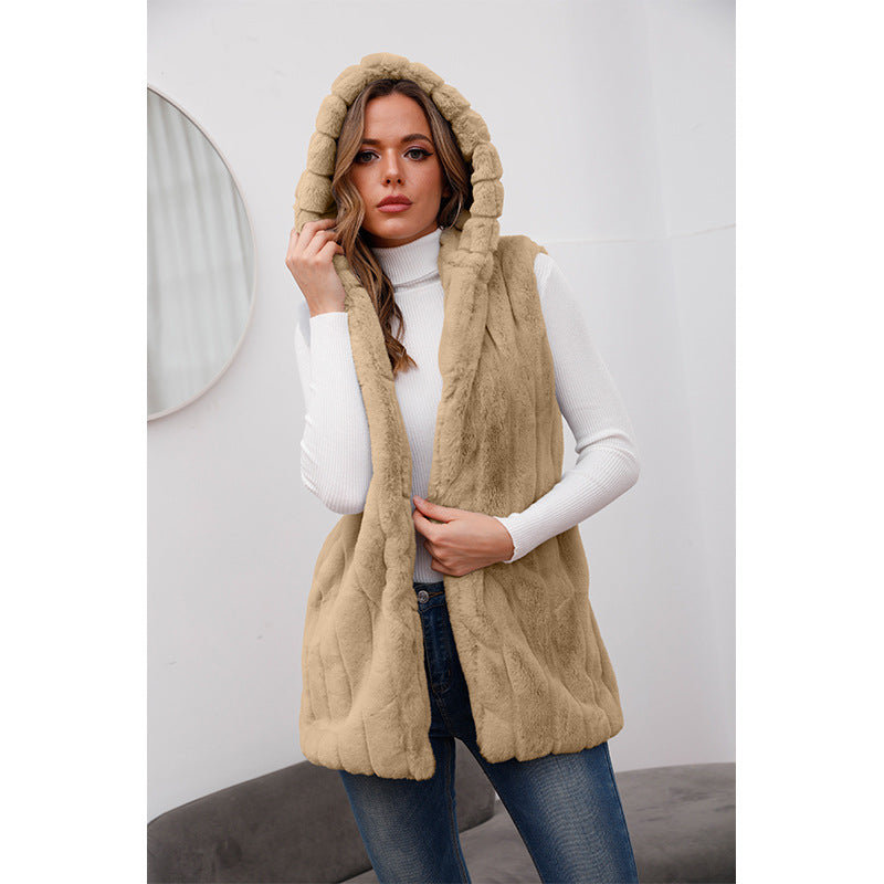 Fashion Artificial Fur Winter Sleeveless Vest