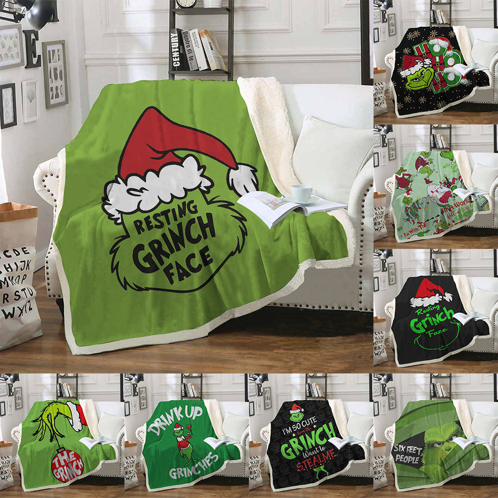 Christmas Grinch Soft Throw Blankets