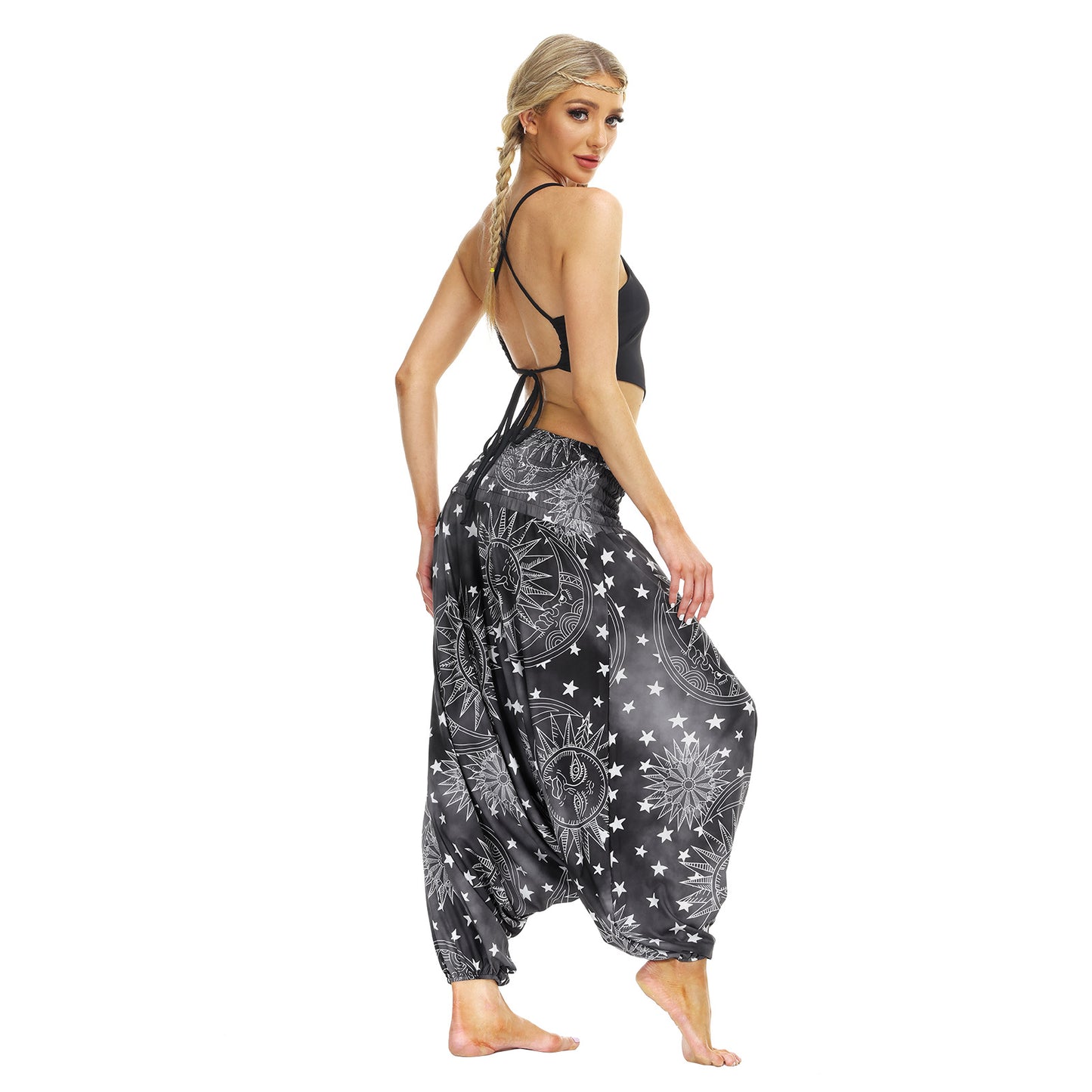 Bohemian Floral Print Casual Yoga Dancing Pants