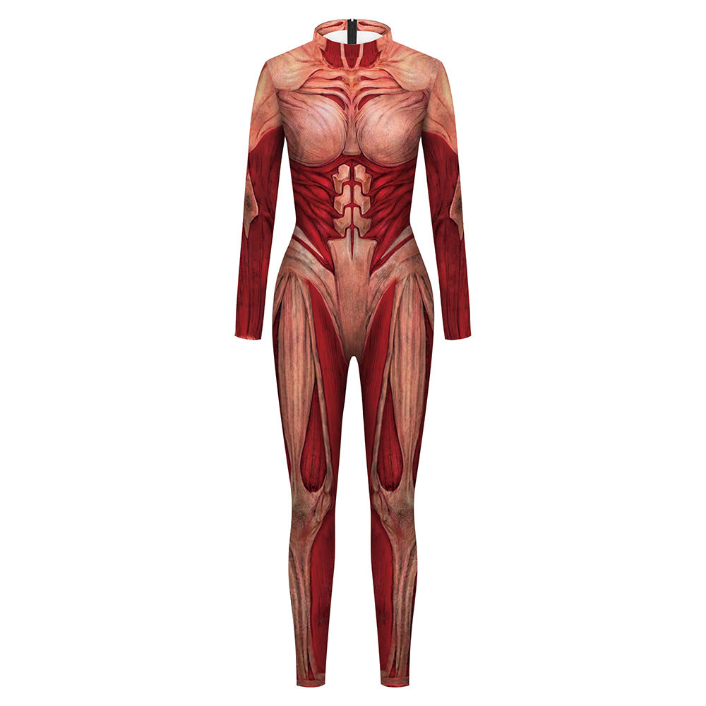 3D Human Muscle Cosplay Jumpsuits