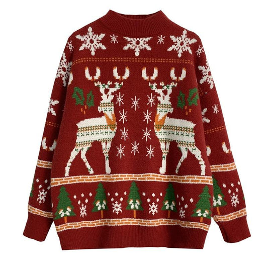 Merry Christmas Casual Knitting Sweaters for Women