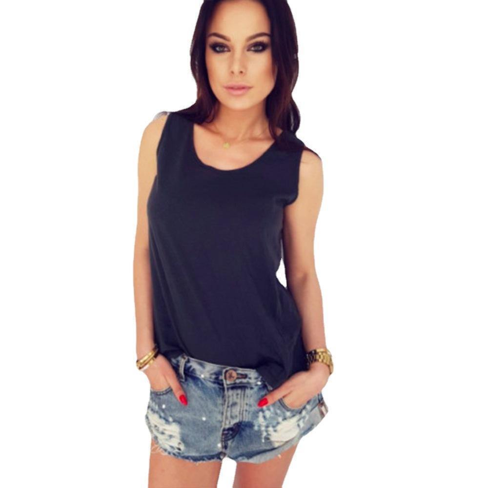 Summer Back Hollow Out Sleeveless Crop Tops-STYLEGOING