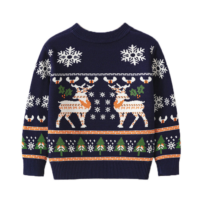 Merry Christmas Knitting Kids Sweaters