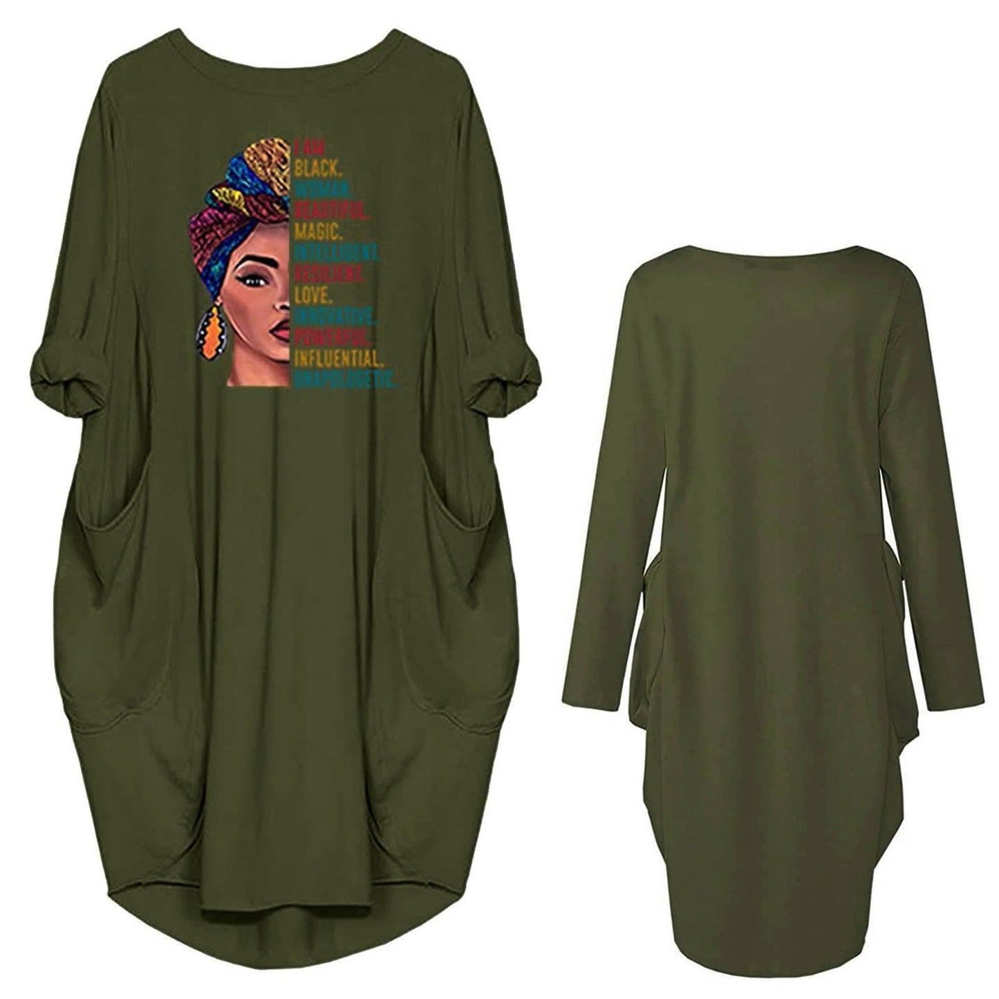 African Casual Round Neck Plus Sizes Top Blouses