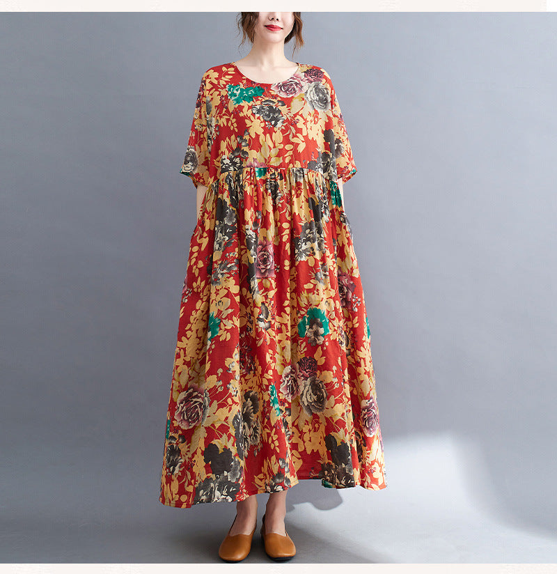 Vintage Linen Summer Long Dresses