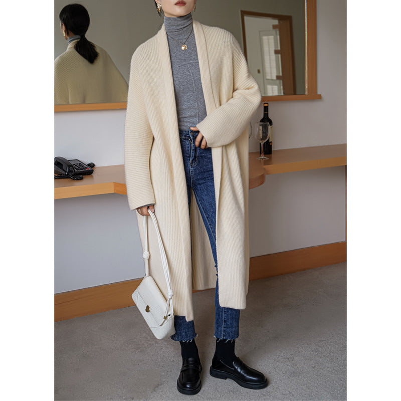 Cozy Lazy Style Long Knitting Overcoats for Women
