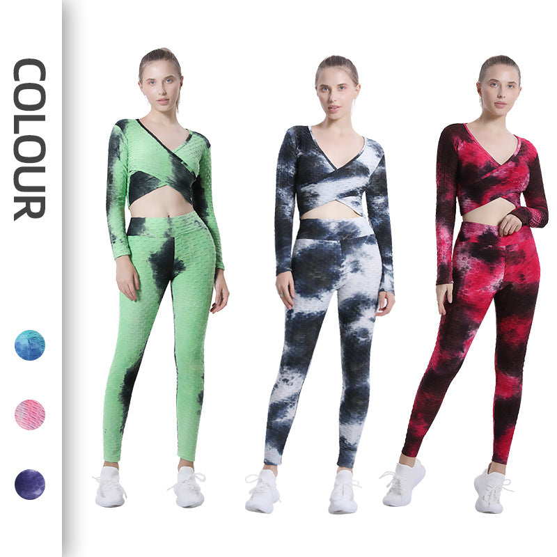 Sexy Dyed Sports Yoga Suits for Women