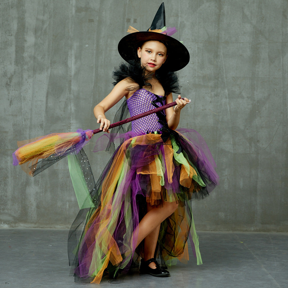 Halloween Tulle Witch Ball Dresses Cosplay