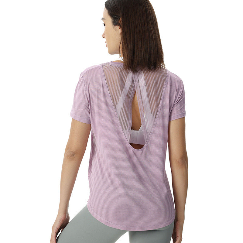 Summer Outdoor Fast Drying Short Sleeves Yoga Tops