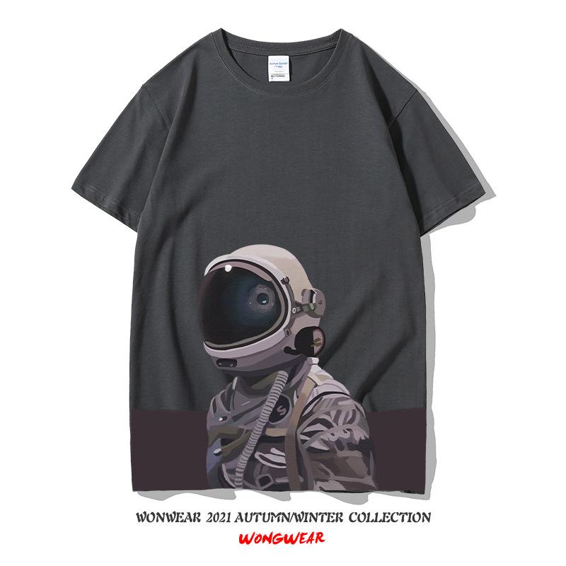 Summer Men Astronaut Short Sleeves T Shirts