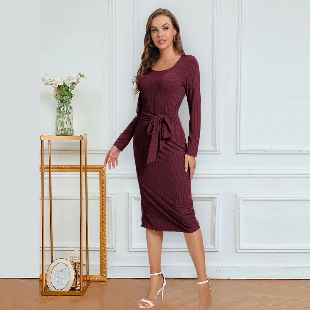 Sexy Long Sleeves Slim Dresses