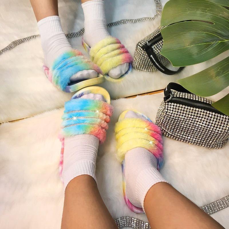 Fashion Women Colorful Flat Summer Slippers-STYLEGOING