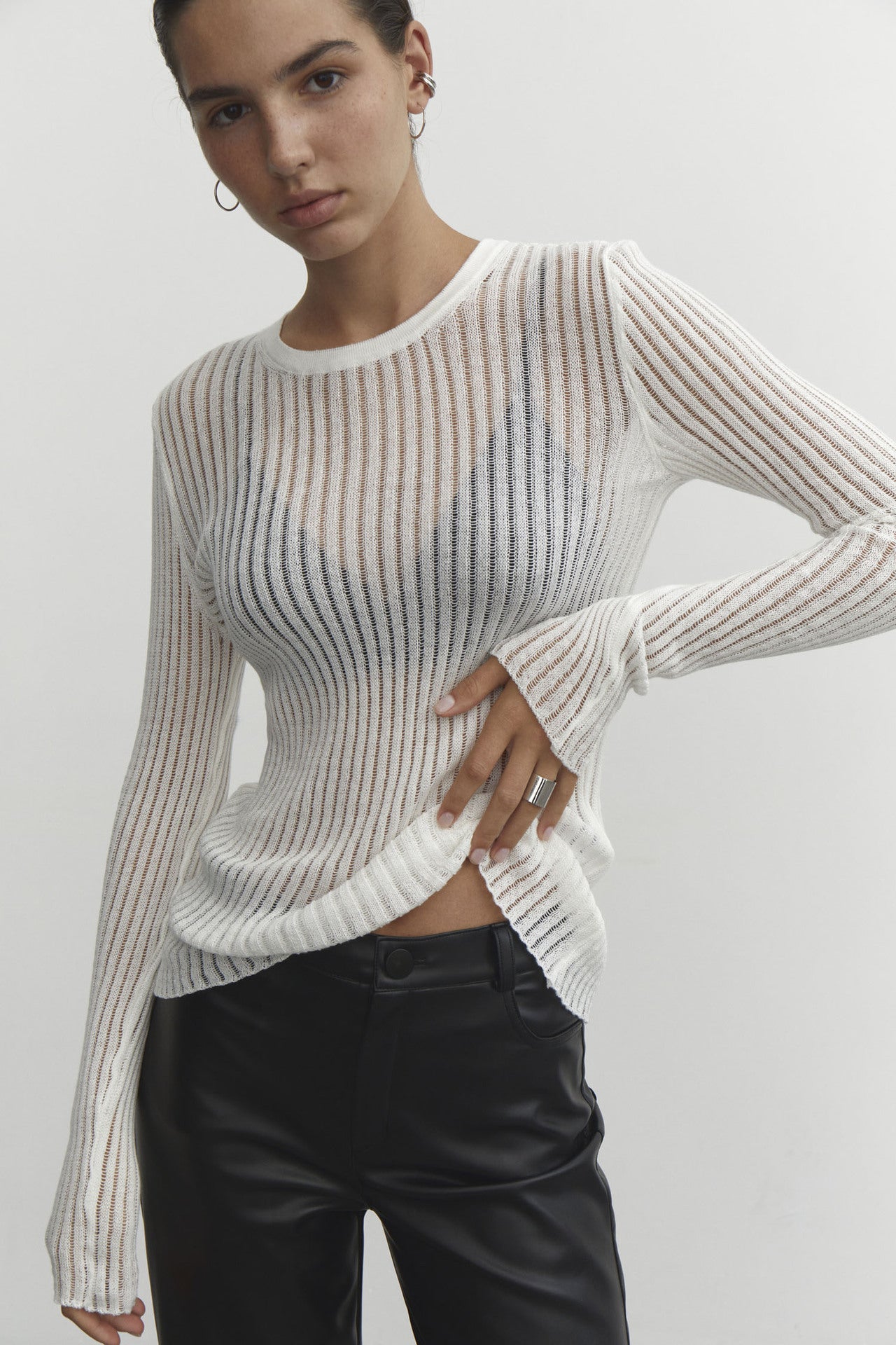 Sexy Breathable See Throught Knitted Tops