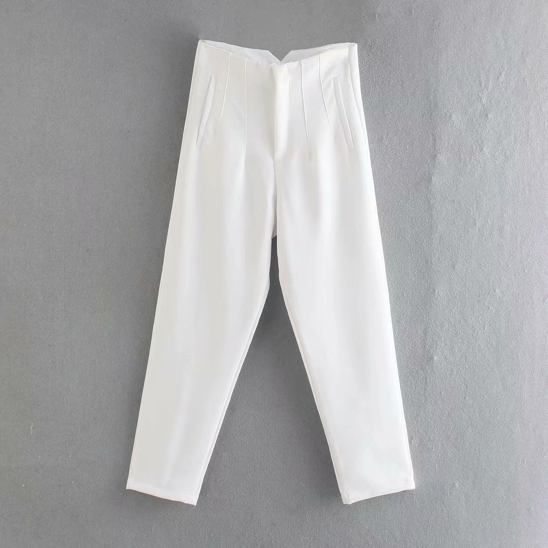 Elegant High Waist Summer Slim Casual Pants for Women