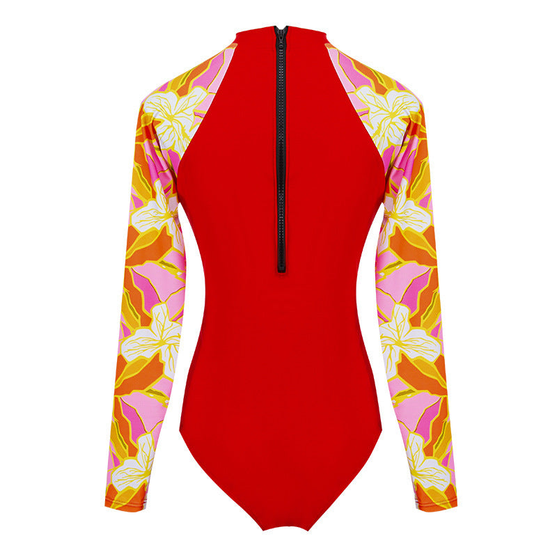 Red Long Sleeves Bikini Wet Suits for Women – STYLEGOING