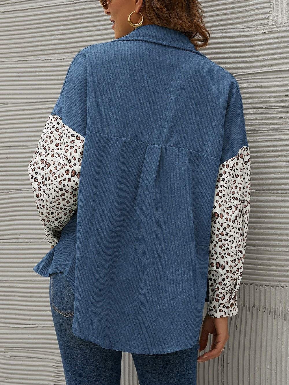 Casual Leopard Design Women Long Sleeves Shirts