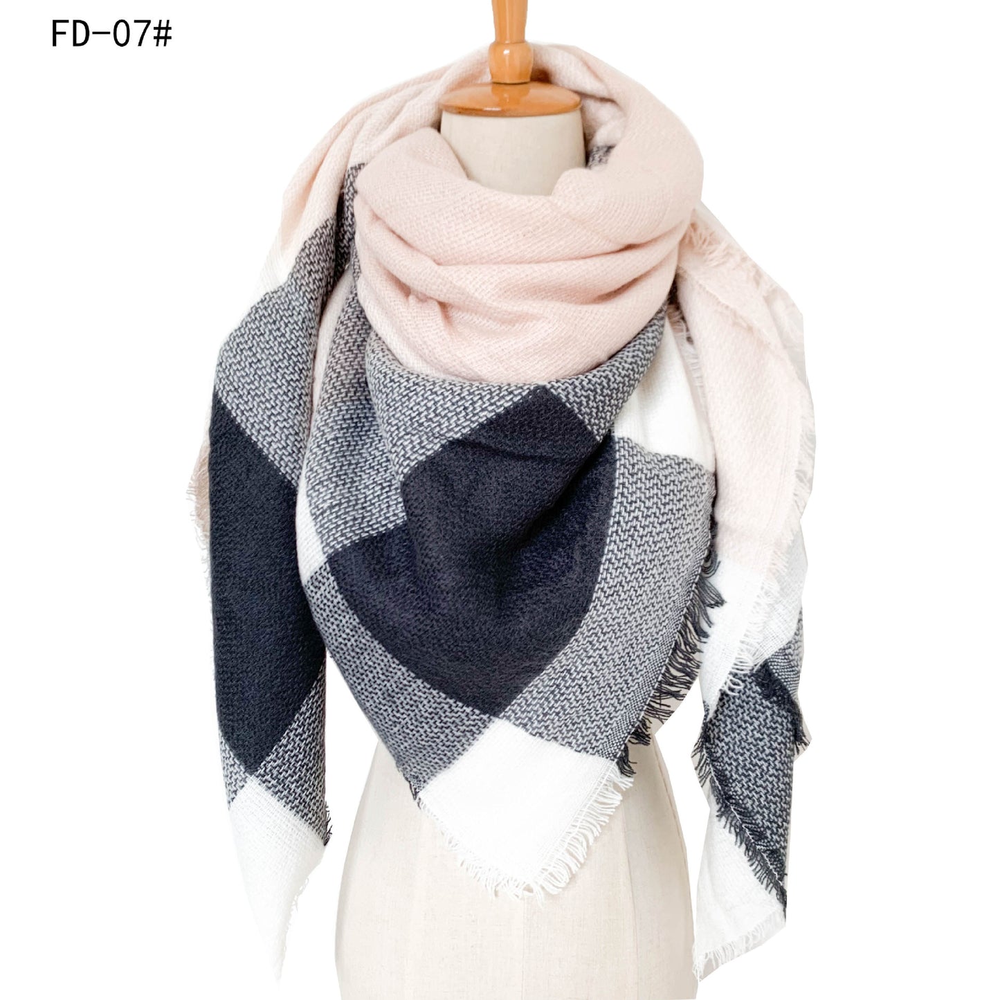 Winter Warm Plaid Scarves for Women