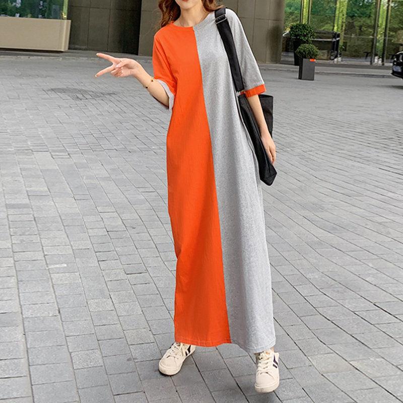 Super Plus Sizes Loose Long Maxi Dresses-STYLEGOING
