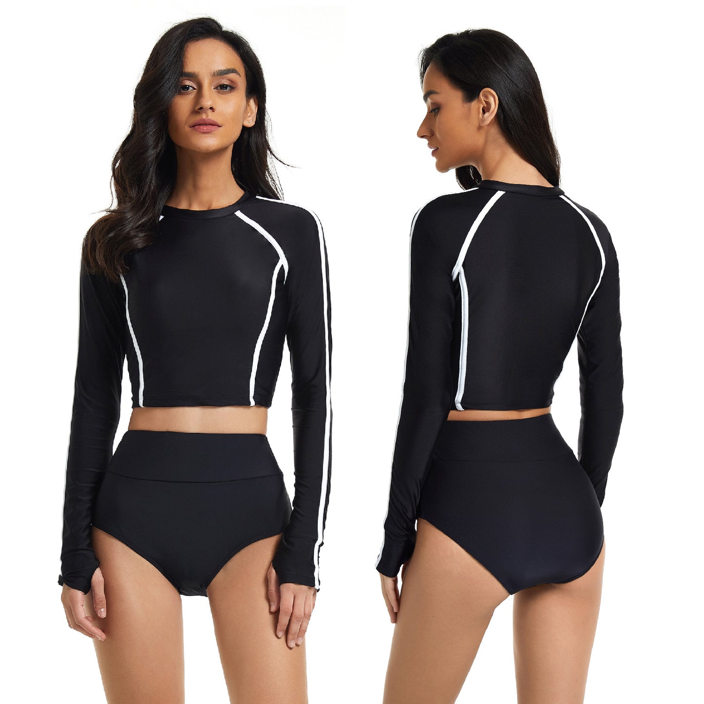 Sexy Long Sleeves Women Diving Swimsuits Surfing Suits