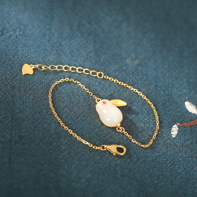 Sterling Sliver Gold-Plating Cute Rabbit Design Jewelry Sets