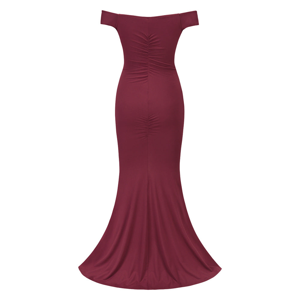 Sexy Backless Slim Women Evening Party Dresses