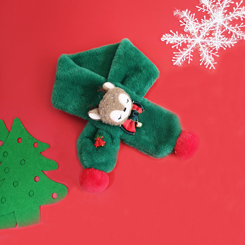 Christmas Elk Design Warm Scarves for Kids