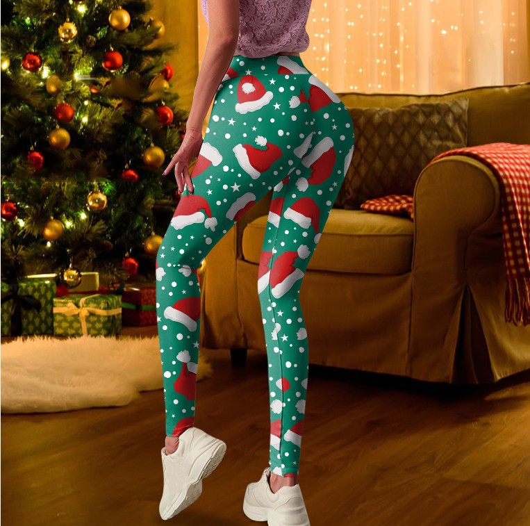 Merry Christmas Elastic High Waist Leggings