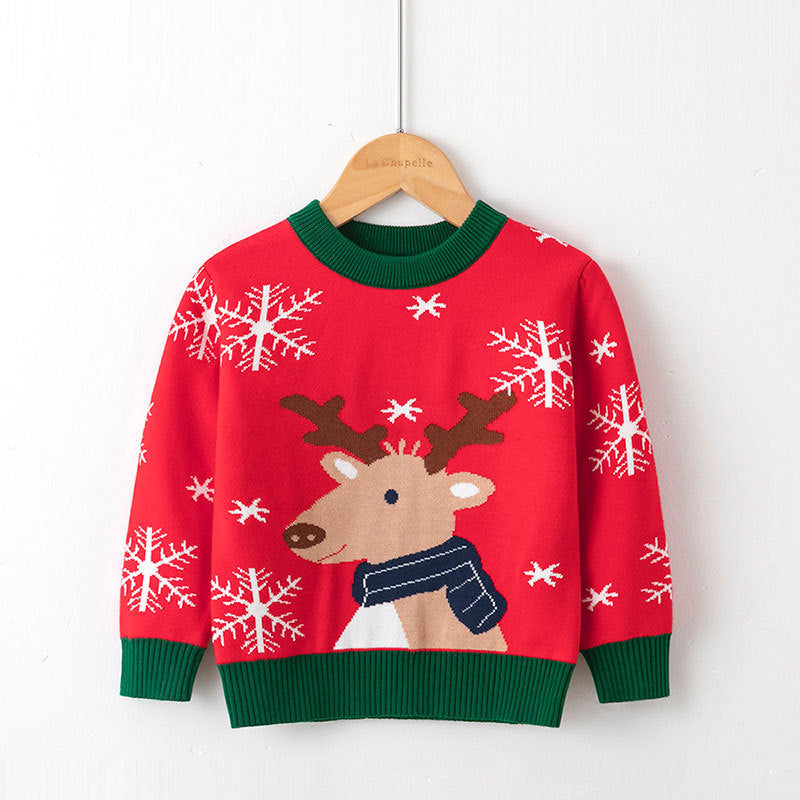 Merry Christmas Knitting Kids Sweaters