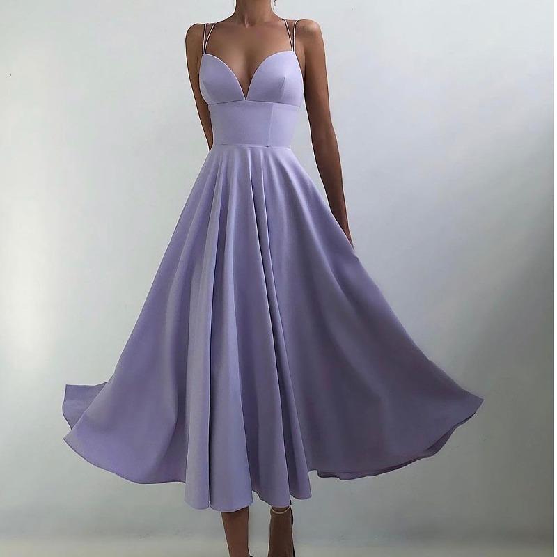 Simple Classy High Waist Summer Dress-STYLEGOING