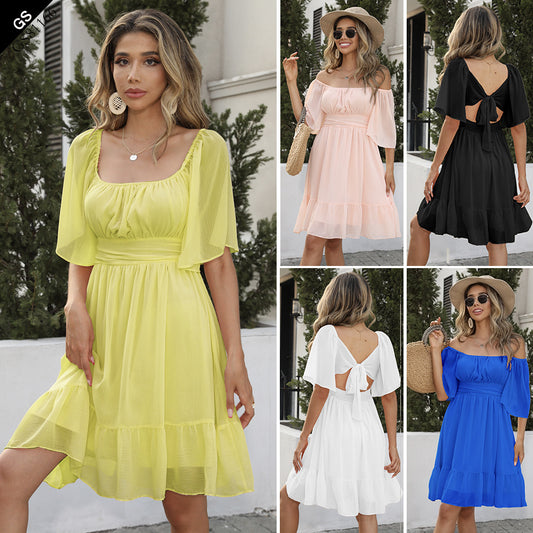 Summer Chiffon Women Daily Dresses