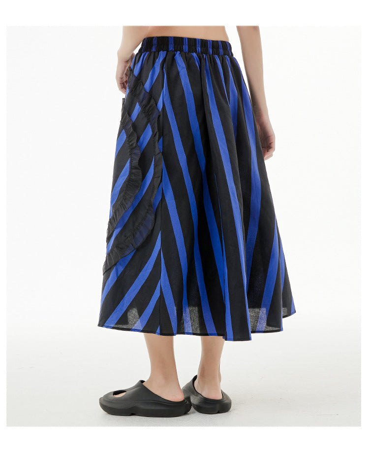 Designed Striped Summer Women Skirts