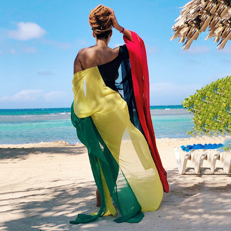Colorful Chiffon Bikini Cover Up Dresses for Women