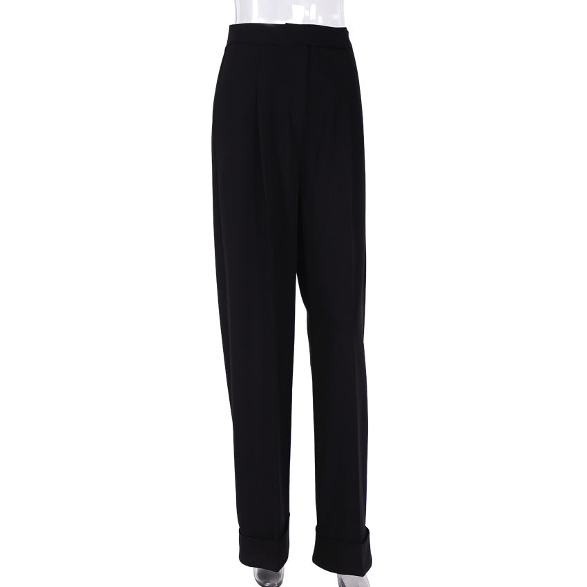 Elegant High Waist Women Wide Leg Pants