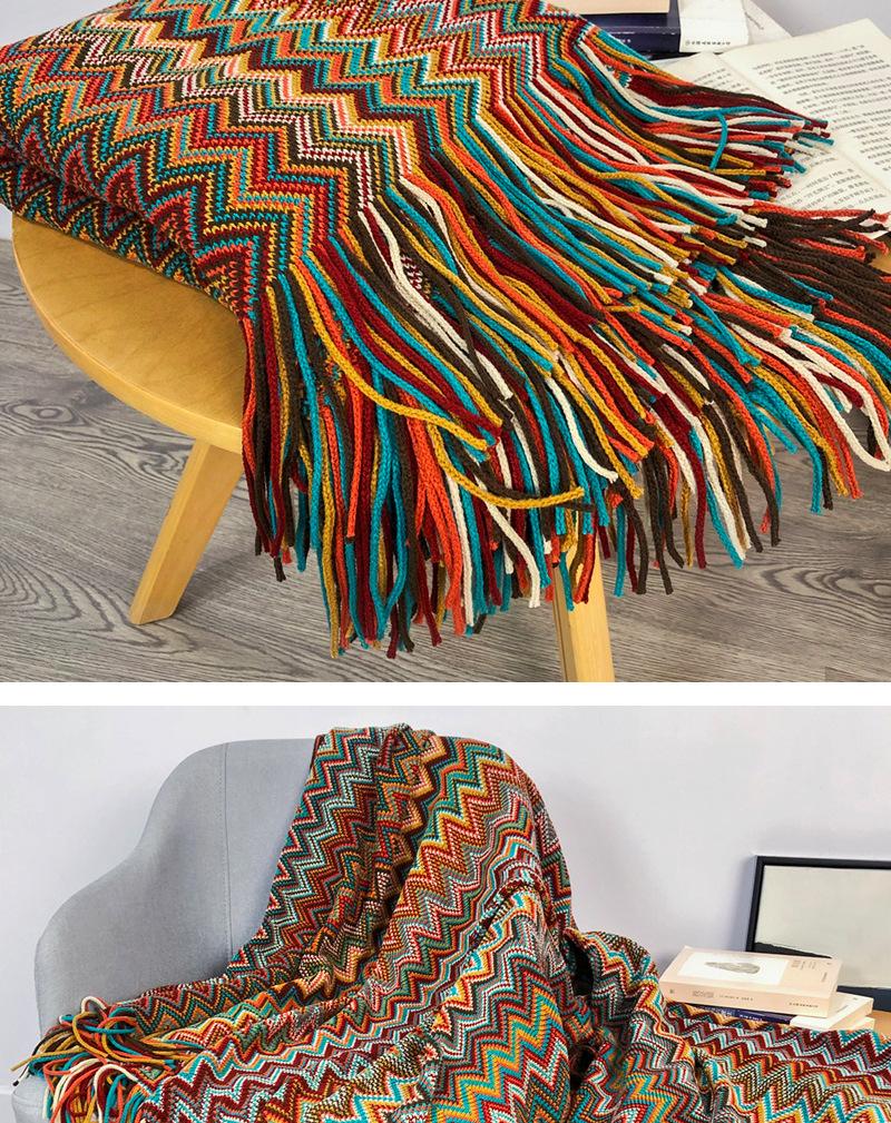 Summer Bohemian Knitting Blanket--Free Shipping at meselling99