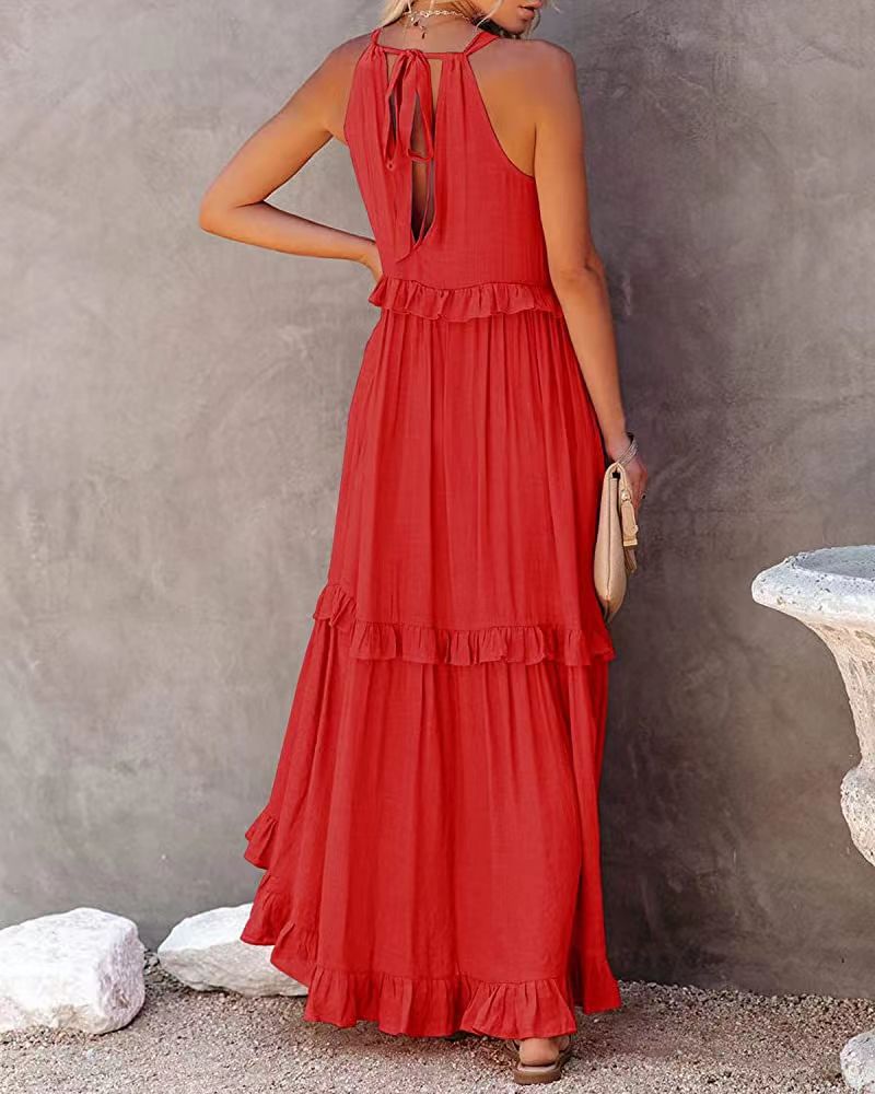 Summer Irregular Design Long Holiday Dresses