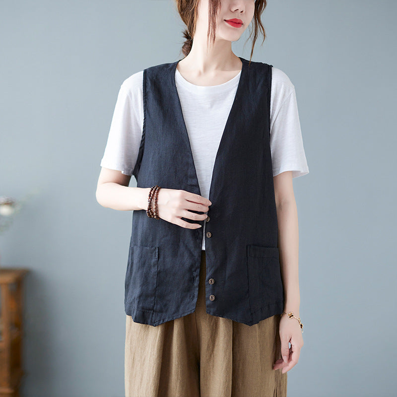 Summer Sleeveless Casual Women Vests