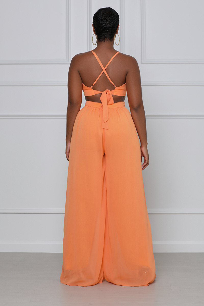 Sexy Chiffon Backless Women Jumpsuits